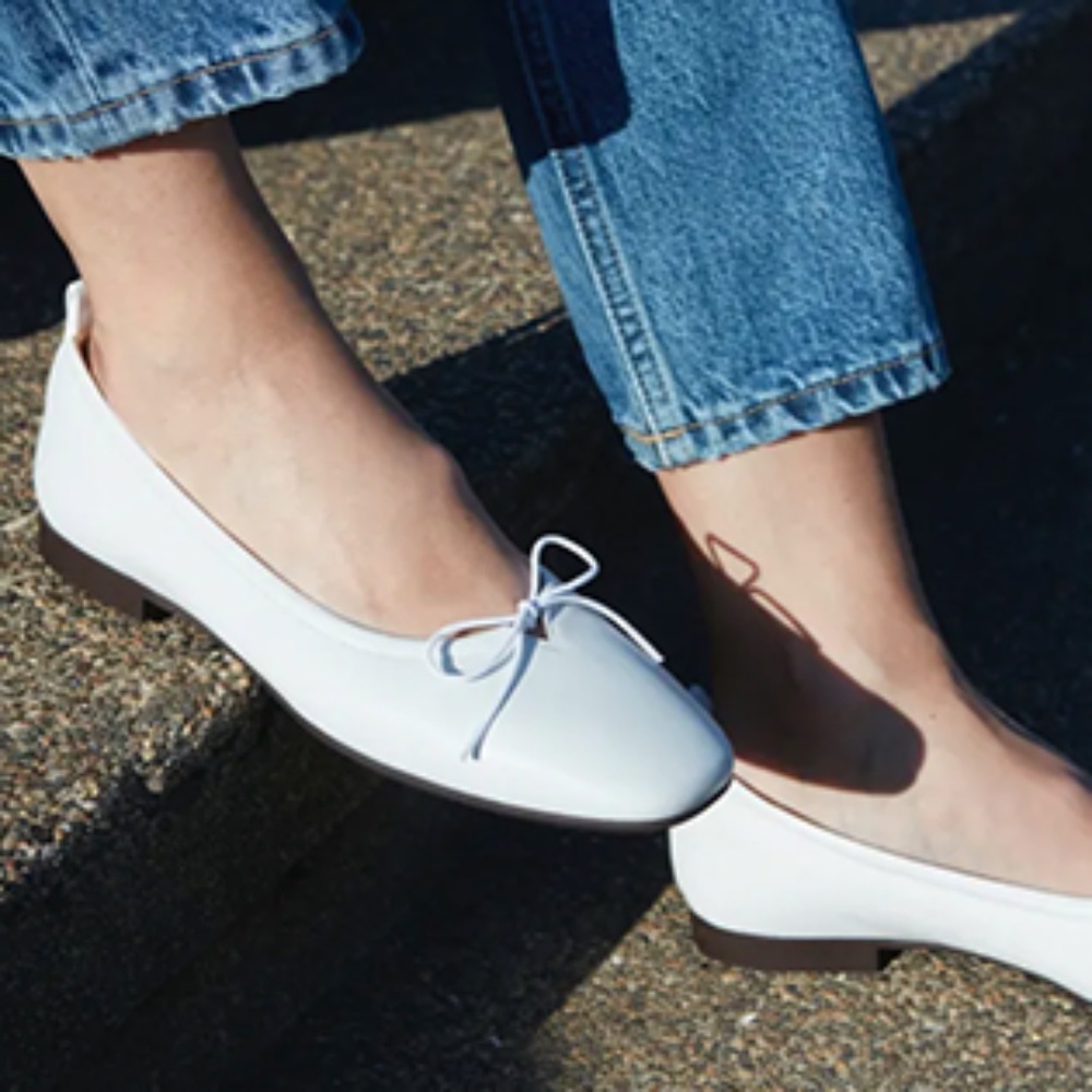 Everlane White Leather Flats